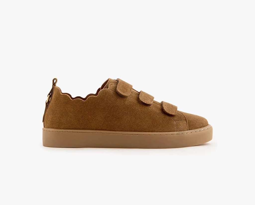 Basket MAISON TOUFFET JULIANNE Cuir velours camel