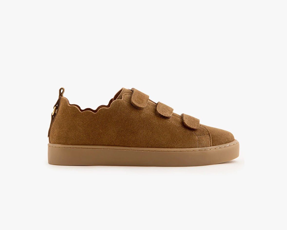 Basket MAISON TOUFFET JULIANNE Cuir velours camel