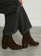 Bottines MAISON TOUFFET ESMEE cuir velours marron