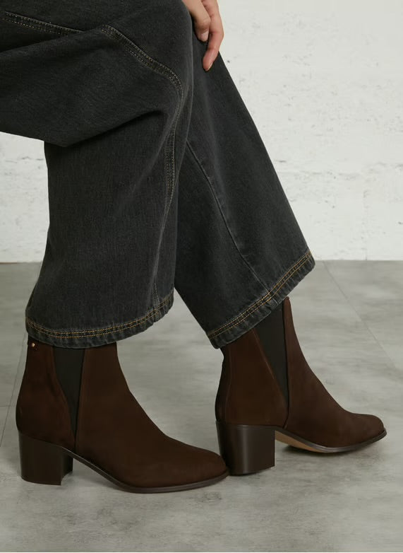 Bottines MAISON TOUFFET ESMEE cuir velours marron