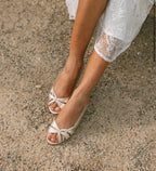 Ballerines MAISON TOUFFET Chiara cuir pailleté doré clair