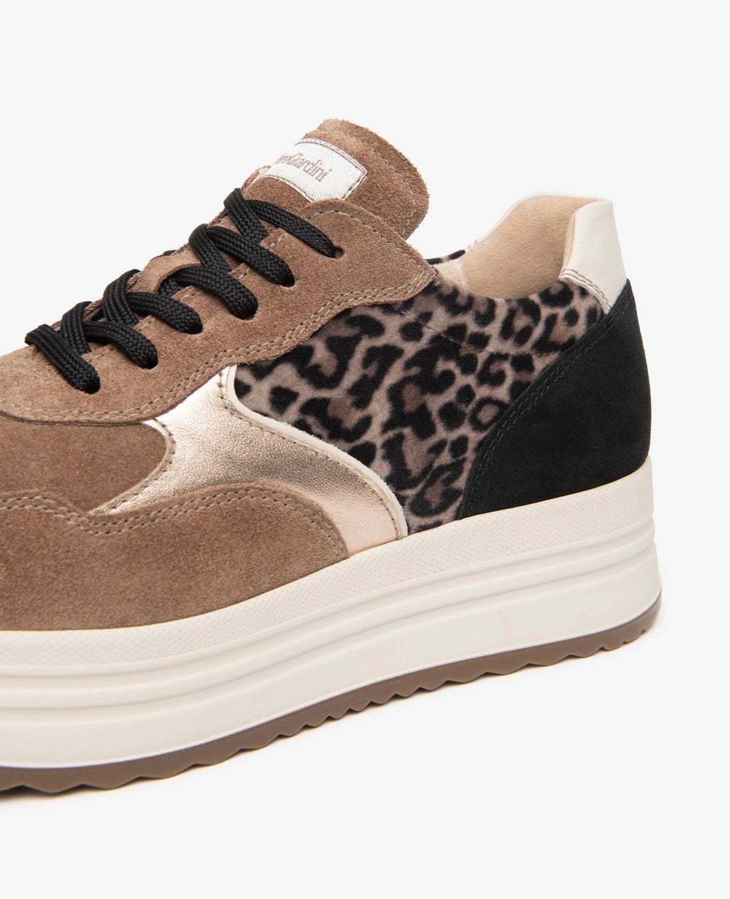 Sneakers NERO GIARDINI en Cuir Velours, Matière Technique et Cuir