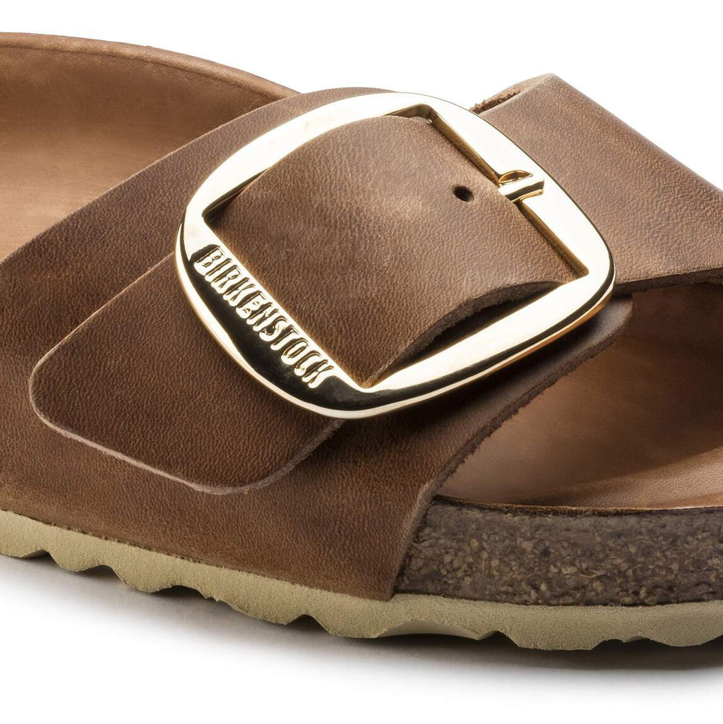 Sandales BIRKENSTOCK Madrid Big Buckle Cuir huilé Cognac