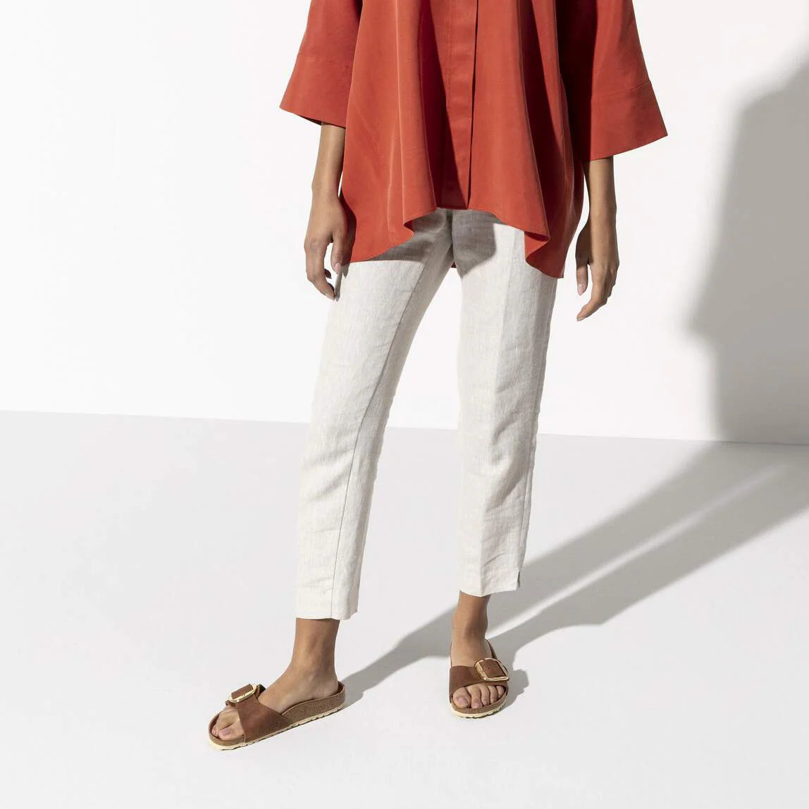 Sandales BIRKENSTOCK Madrid Big Buckle Cuir huilé Cognac