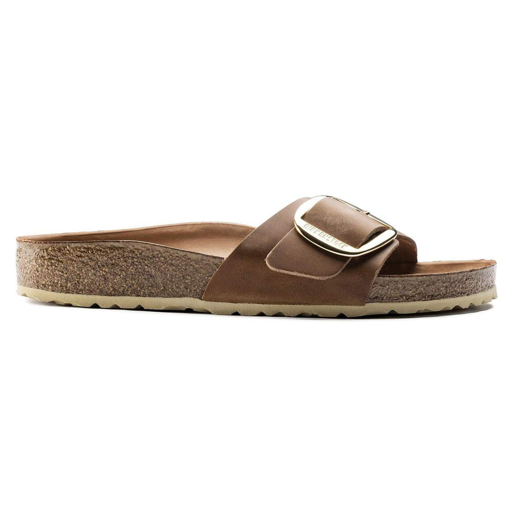 Sandales BIRKENSTOCK Madrid Big Buckle Cuir huilé Cognac