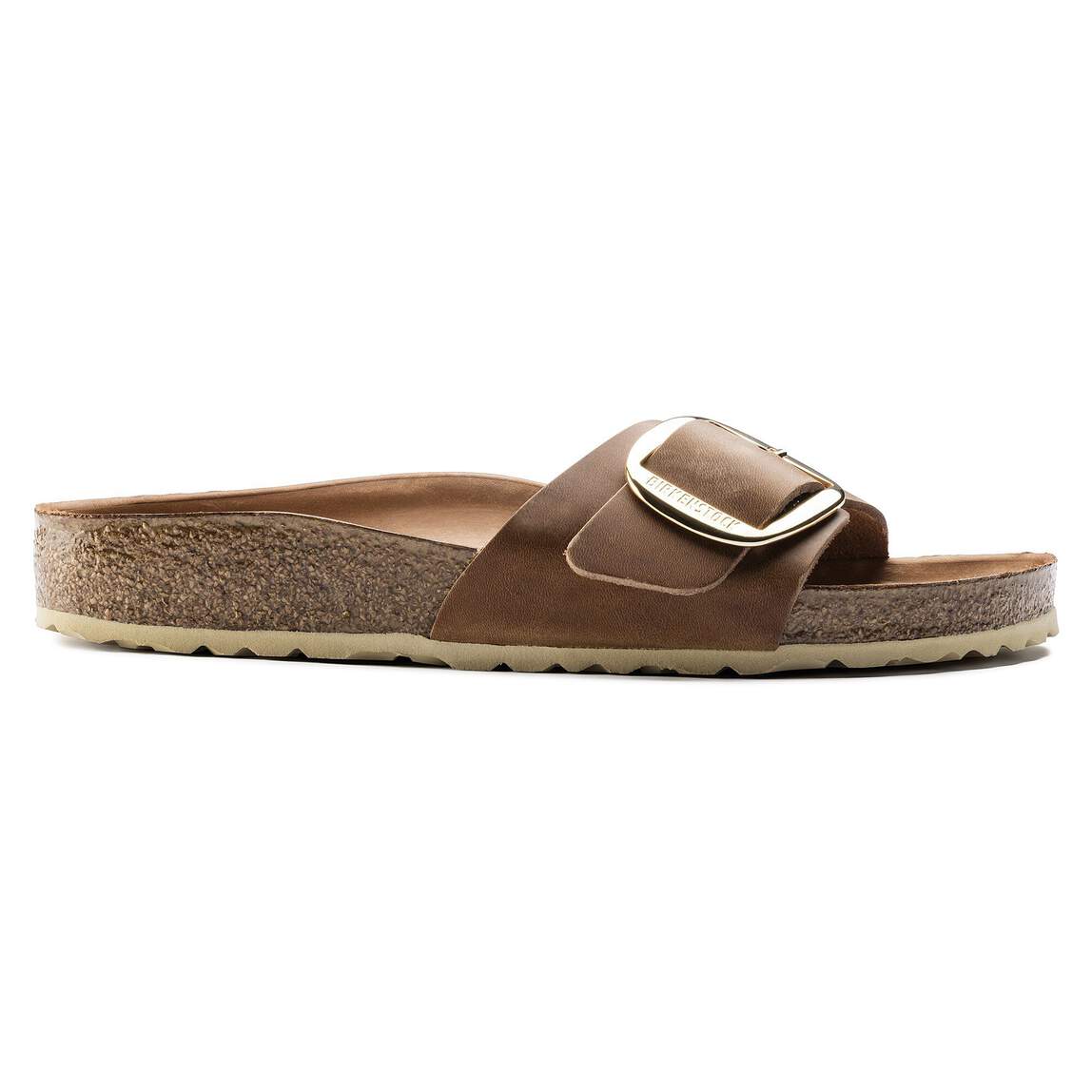 Sandales BIRKENSTOCK Madrid Big Buckle Cuir huilé Cognac
