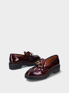 Mocassins MLV Cuir Bordeaux Raquel 115