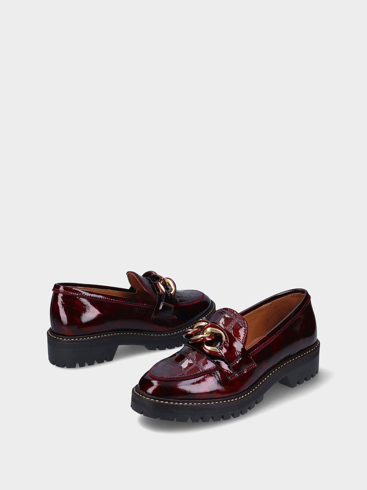 Mocassins MLV Cuir Bordeaux Raquel 115