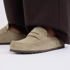 Sabots BIRKENSTOCK Naples Wrapped Suède Taupe