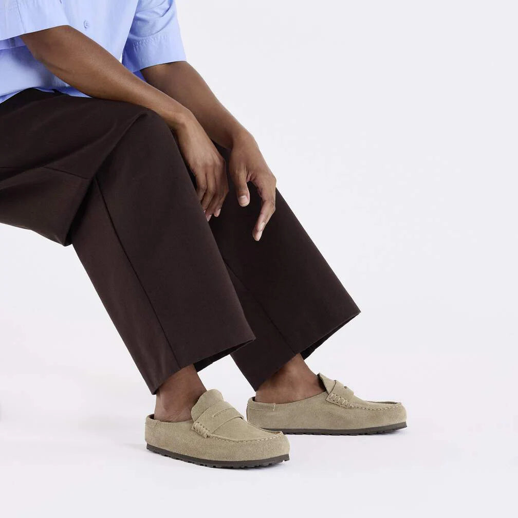Sabots BIRKENSTOCK Naples Wrapped Suède Taupe