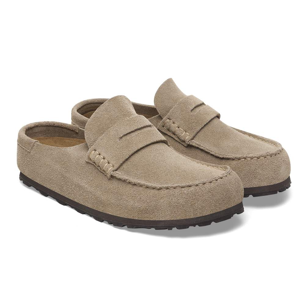 Sabots BIRKENSTOCK Naples Wrapped Suède Taupe