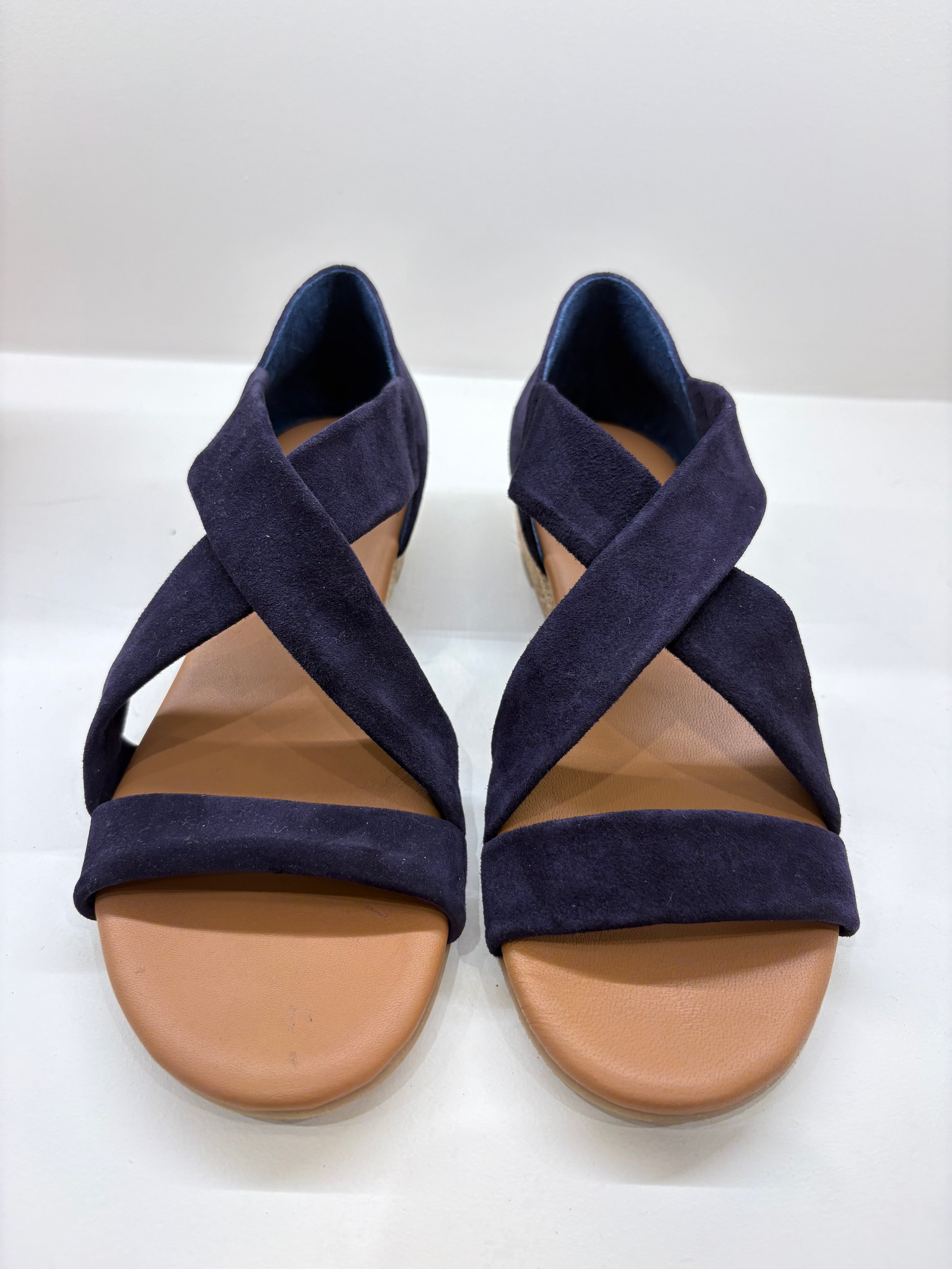 Sandales WEDO chèvre velours marine
