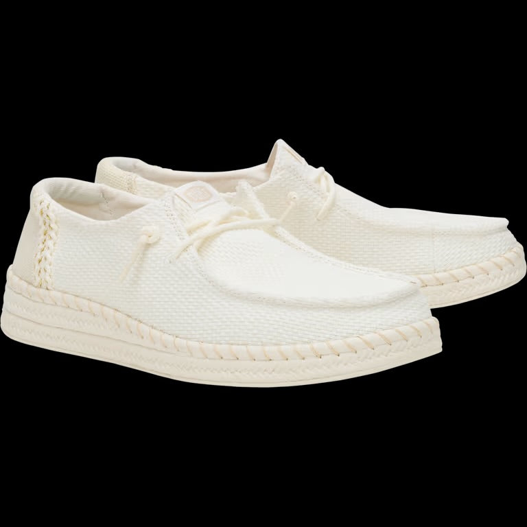 HEY DUDE Wendy Espadrille woven white