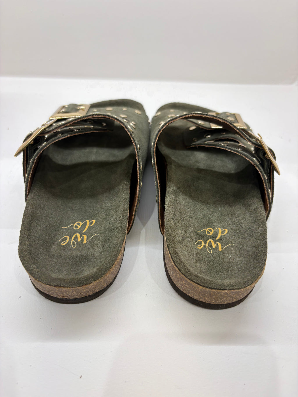 Mules sandales double brides WEDO Kaki/Olive