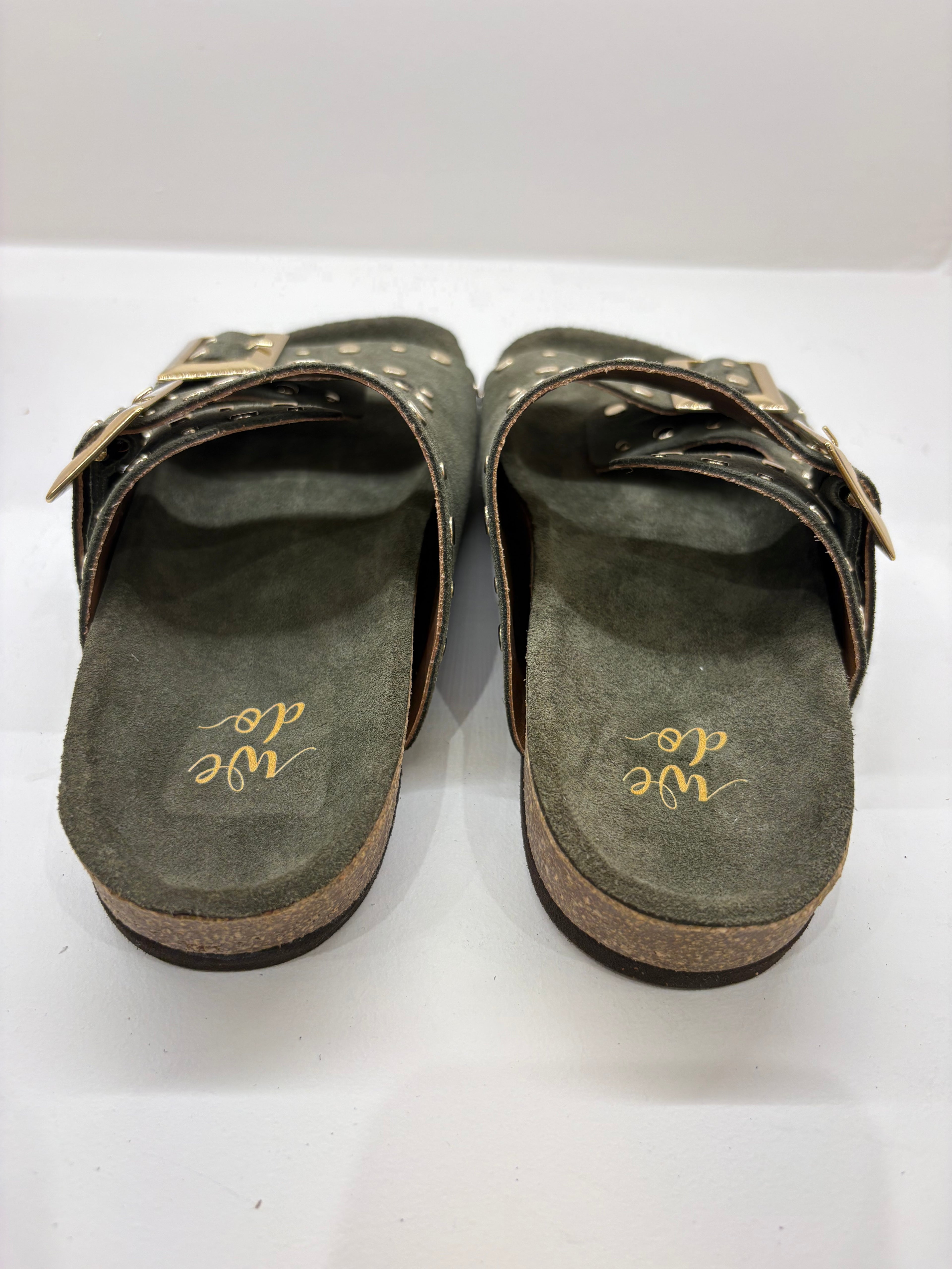 Mules sandales double brides WEDO Kaki/Olive