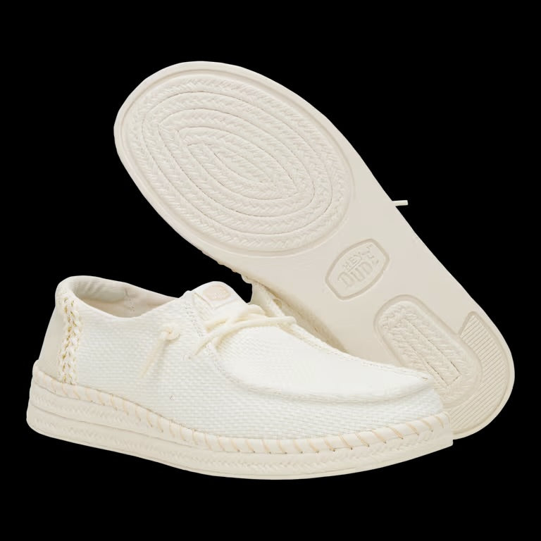 HEY DUDE Wendy Espadrille woven white