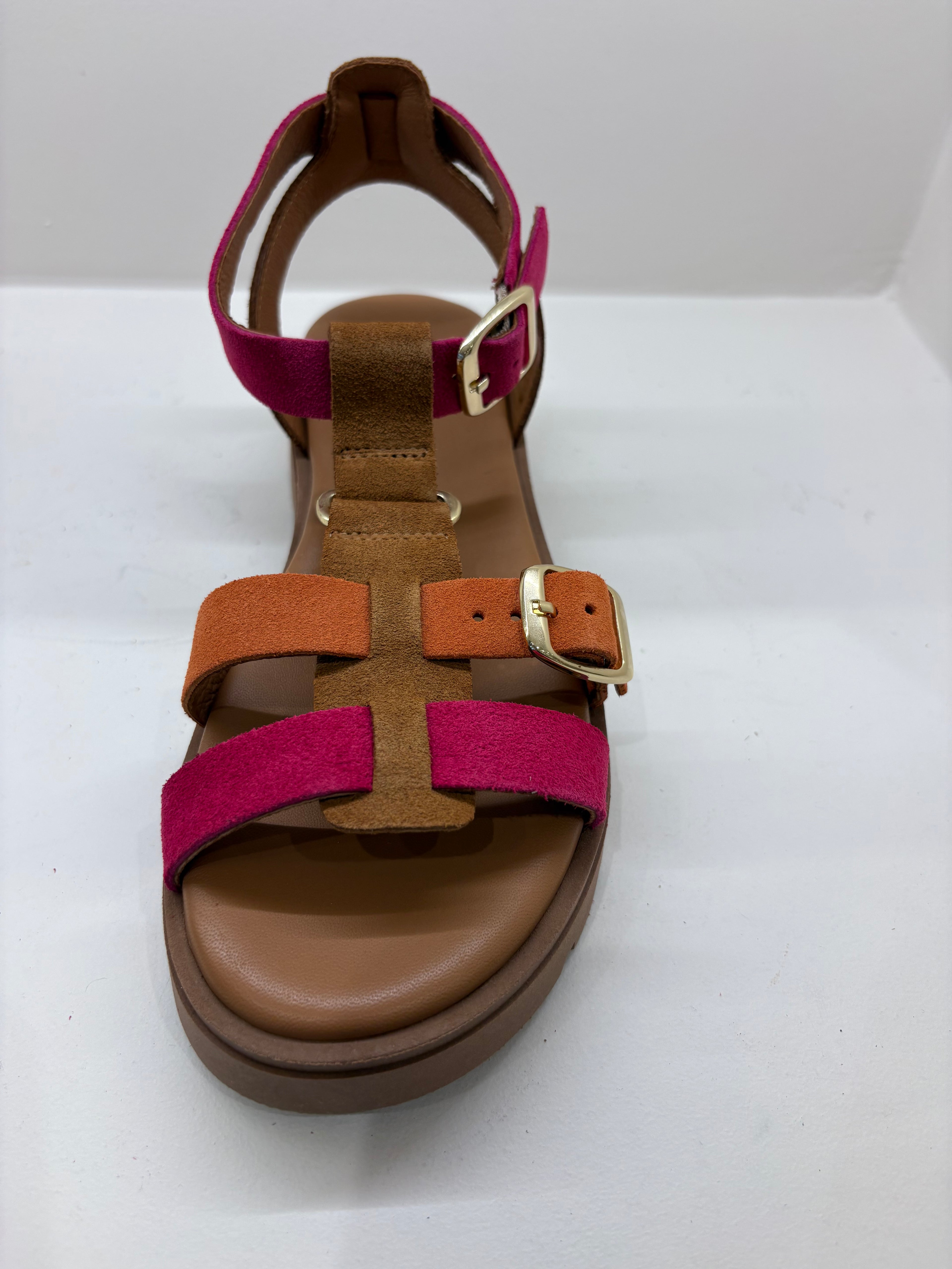 Sandales plateforme WEDO en daim Multicolore
