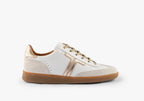 Basket MAISON TOUFFET SOLVEIG Cuir lisse blanc / doré