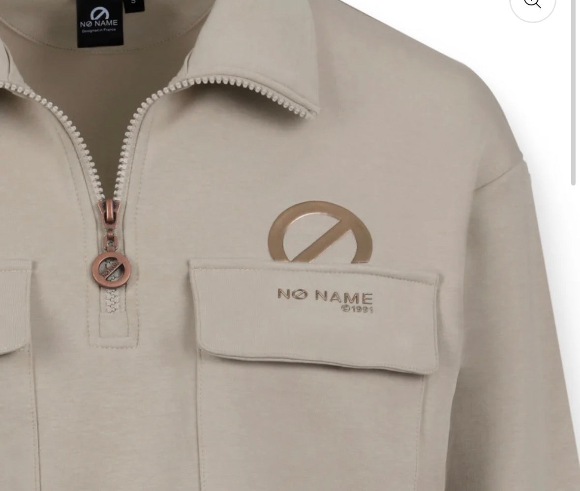 Sweat NO NAME WILLO POCKET HOODIE W BEIGE/GRIS