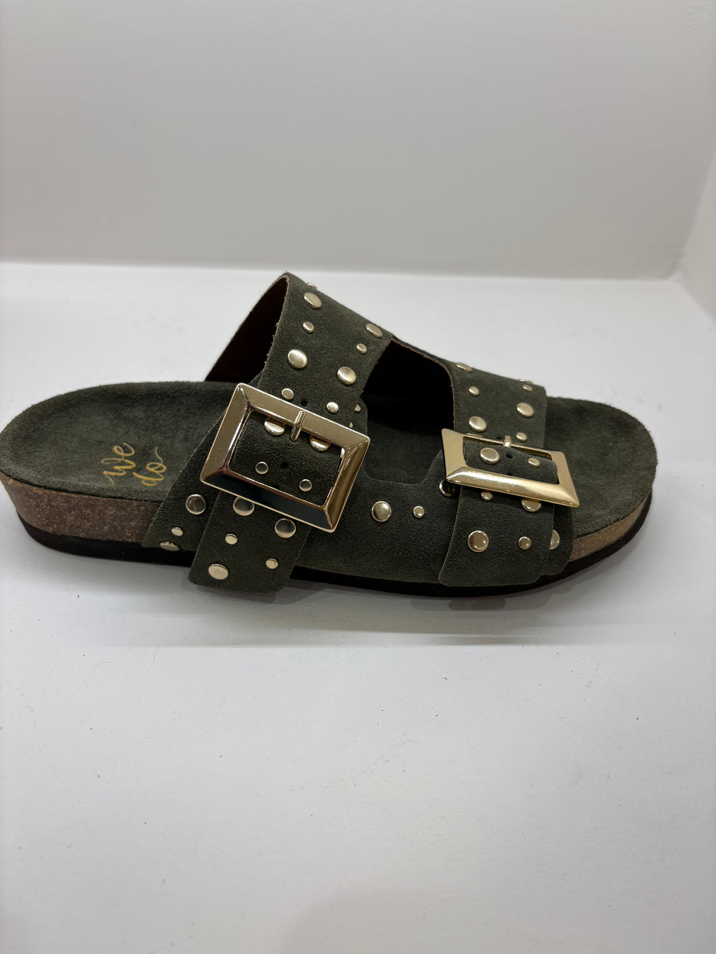 Mules sandales double brides WEDO Kaki/Olive