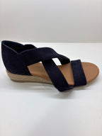 Sandales WEDO chèvre velours marine