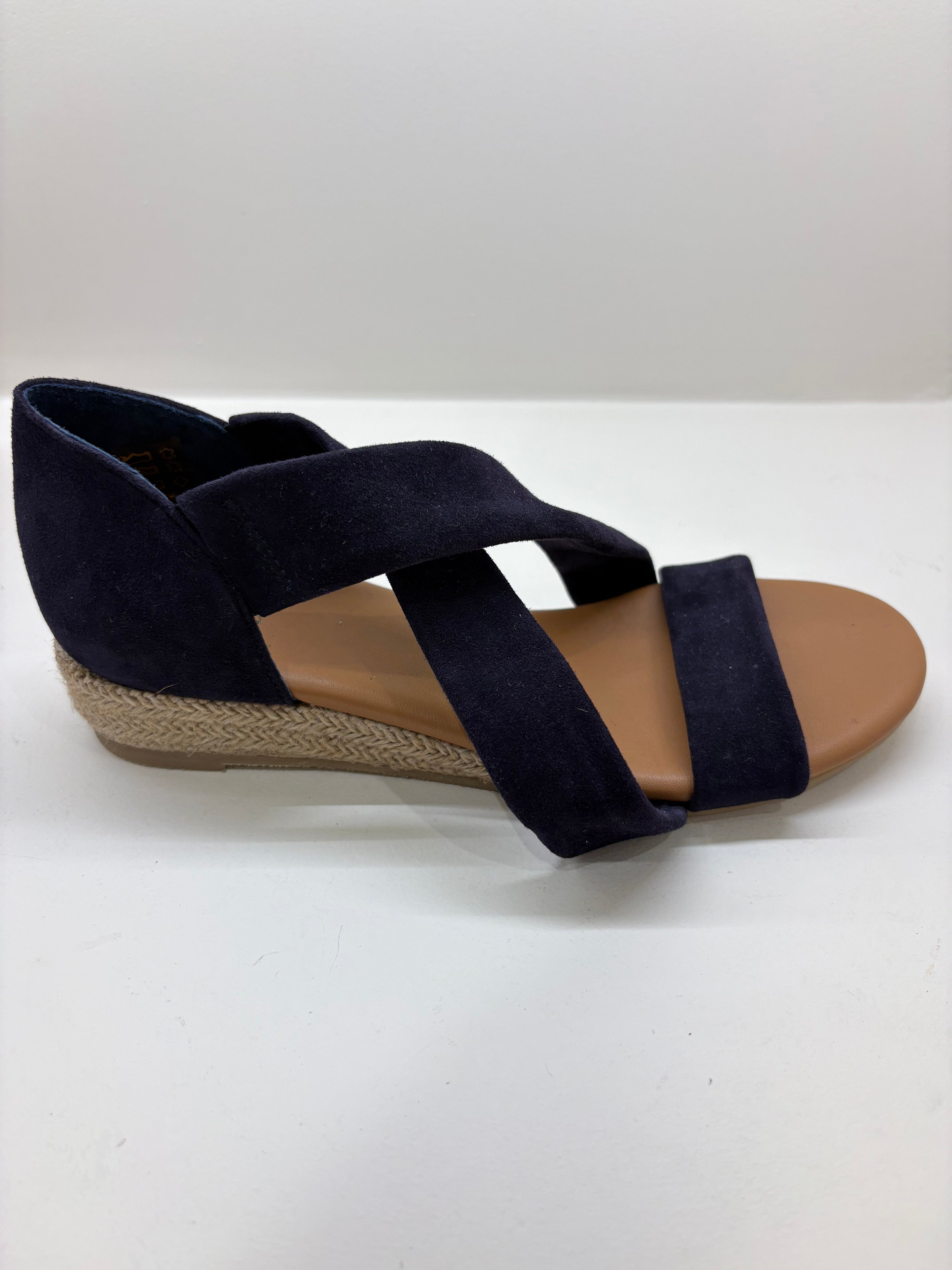 Sandales WEDO chèvre velours marine