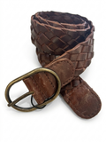 Ceinture en cuir Romane marron ￼
