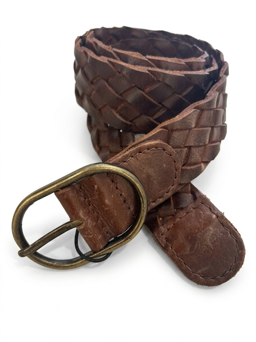 Ceinture en cuir Romane marron ￼