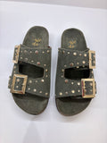 Mules sandales double brides WEDO Kaki/Olive