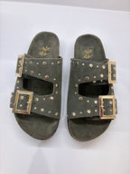 Mules sandales double brides WEDO Kaki/Olive