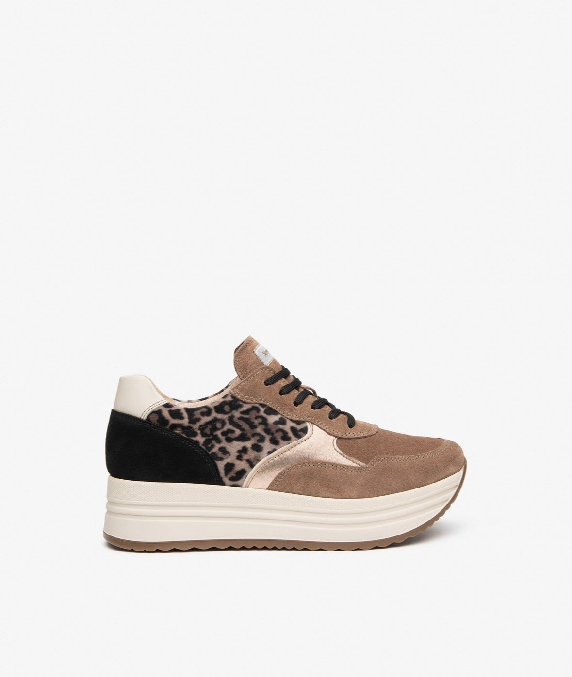 Sneakers NERO GIARDINI en Cuir Velours, Matière Technique et Cuir