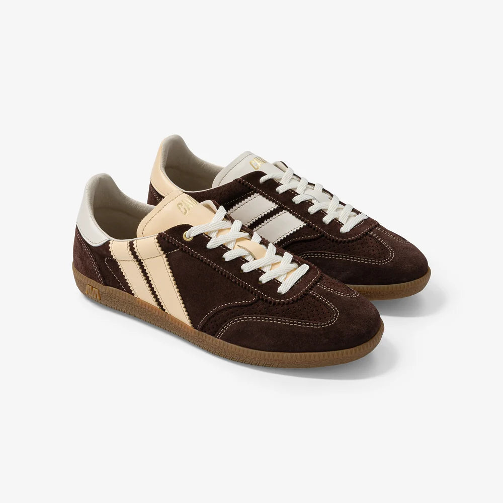 Baskets en suède marron et beige - coco crush - CAVAL