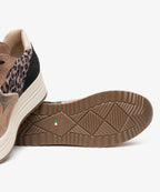 Sneakers NERO GIARDINI en Cuir Velours, Matière Technique et Cuir