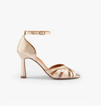 Sandales MAISON TOUFFET Aria cuir pailleté doré clair