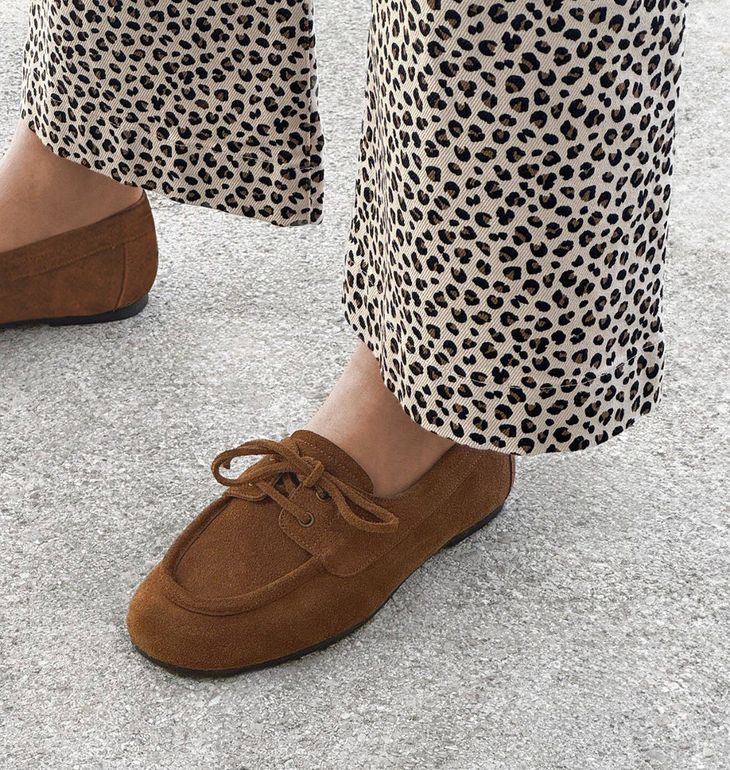 Mocassins MAISON TOUFFET CHARLINE Cuir velours camel