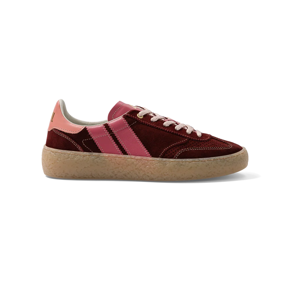 Baskets en Suède bordeaux - cheeky peony - CAVAL