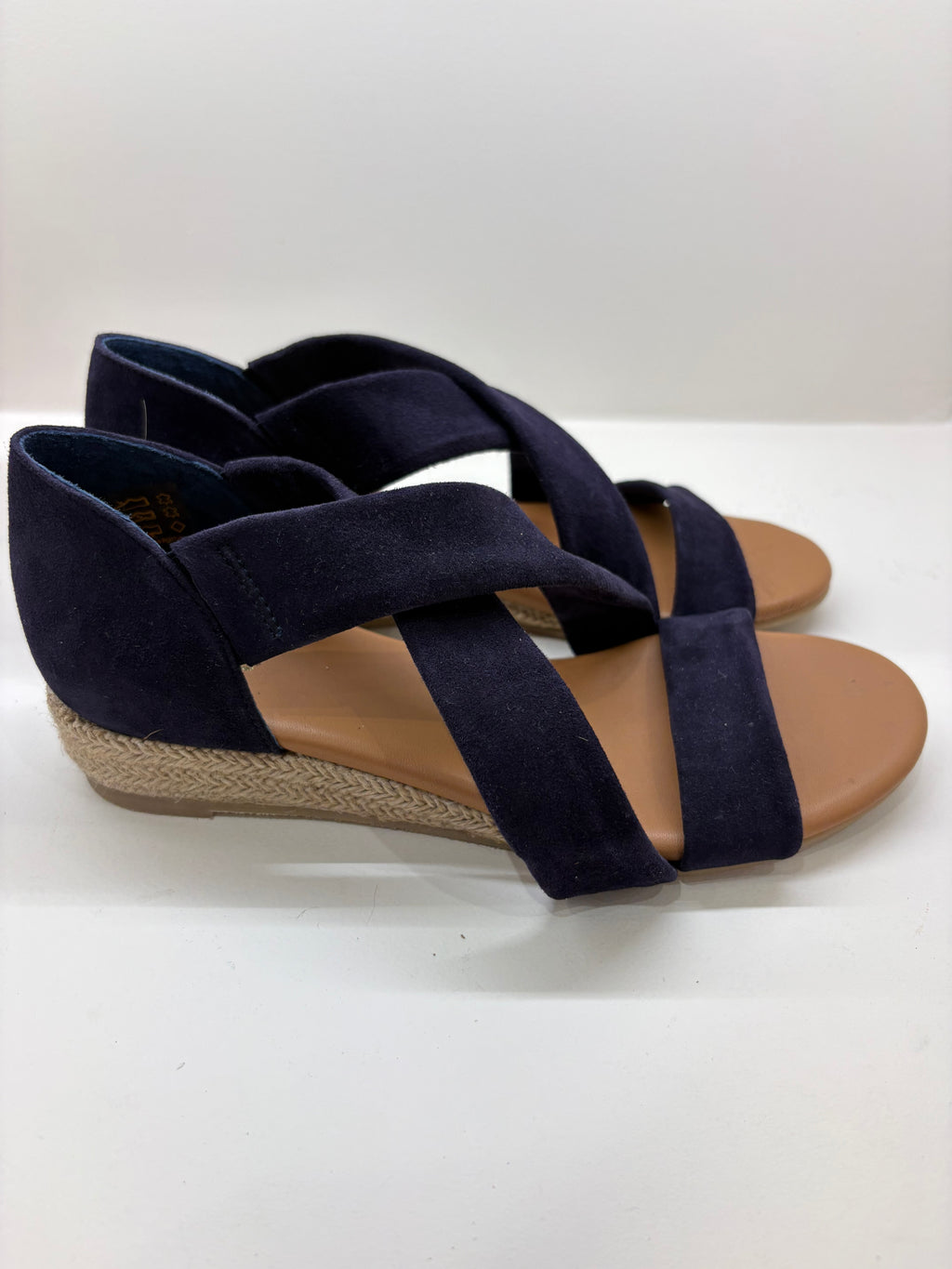 Sandales WEDO chèvre velours marine