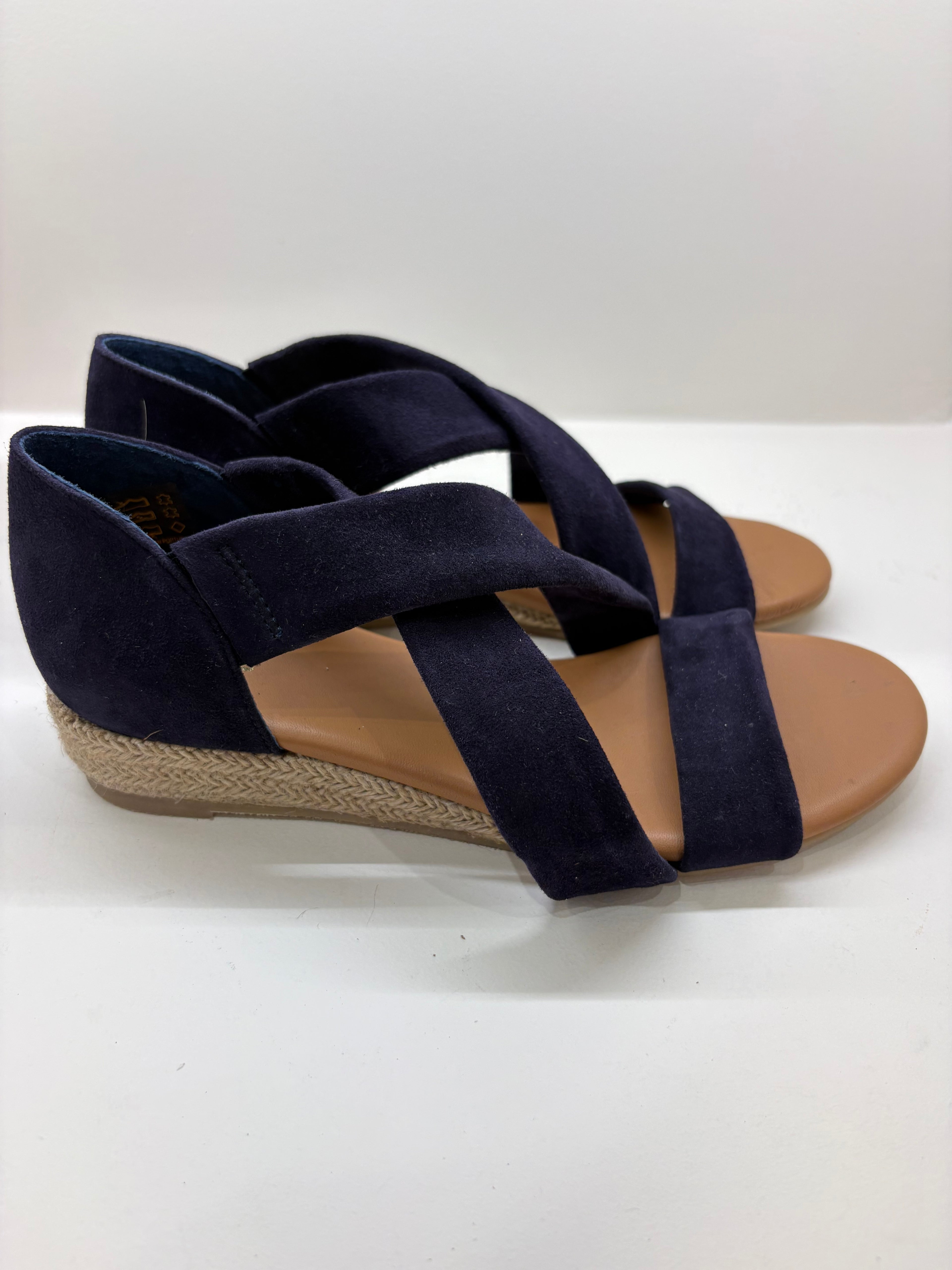Sandales WEDO chèvre velours marine