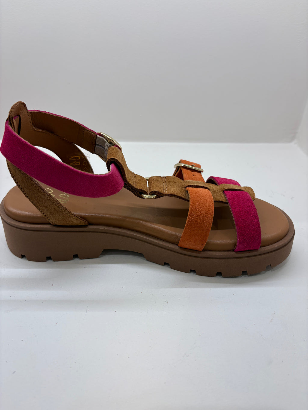 Sandales plateforme WEDO en daim Multicolore