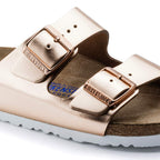 Sandales BIRKENSTOCK Arizona Lit de pied souple Cuir naturel Metallic Copper