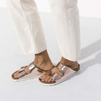 Sandales BIRKENSTOCK Arizona Lit de pied souple Cuir naturel Metallic Copper