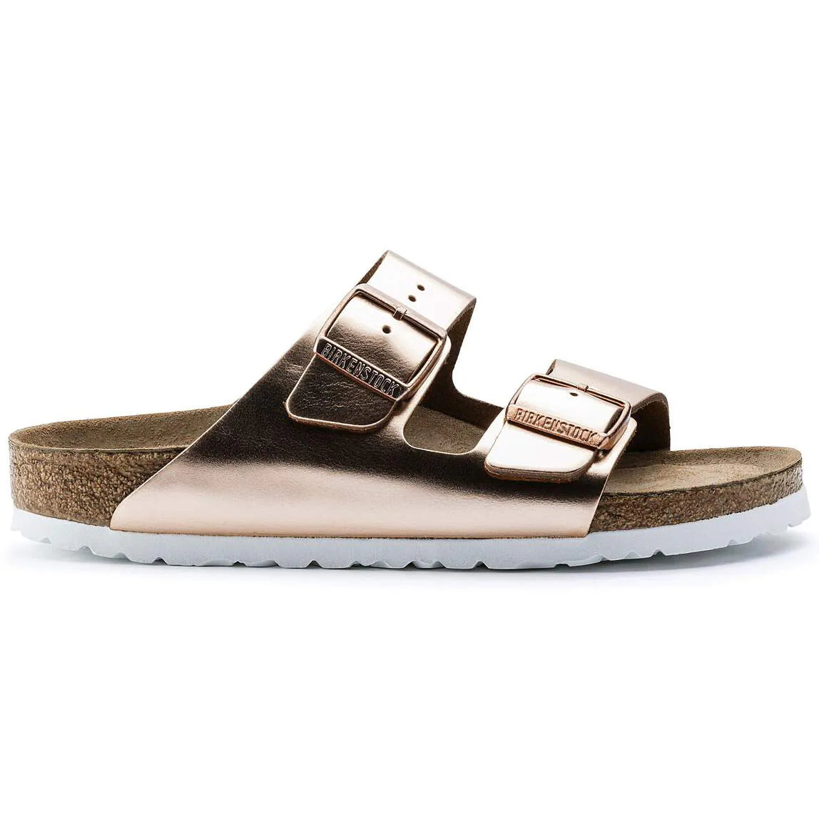 Sandales BIRKENSTOCK Arizona Lit de pied souple Cuir naturel Metallic Copper