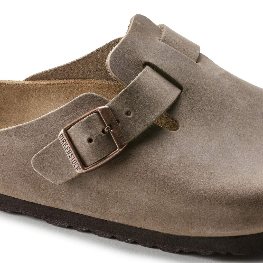 Sabots BIRKENSTOCK Boston Cuir huilé Tabacco Brown