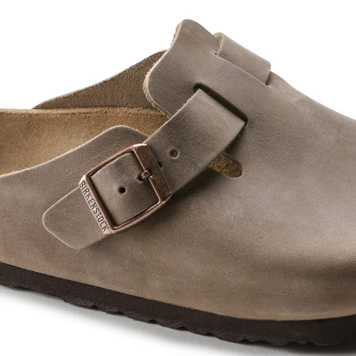 Sabots BIRKENSTOCK Boston Cuir huilé Tabacco Brown