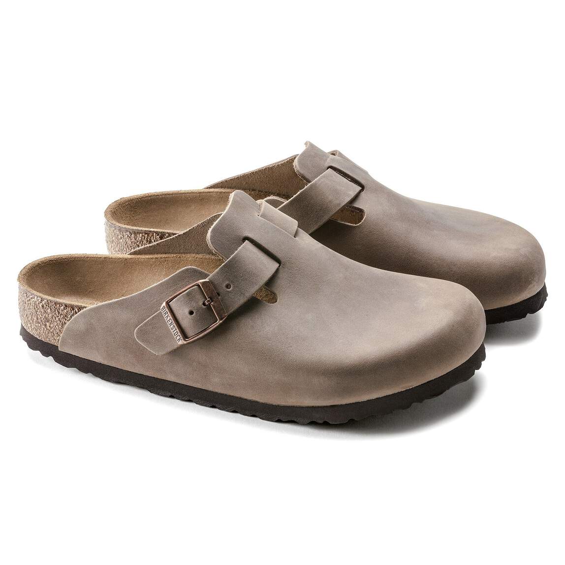 Sabots BIRKENSTOCK Boston Cuir huilé Tabacco Brown