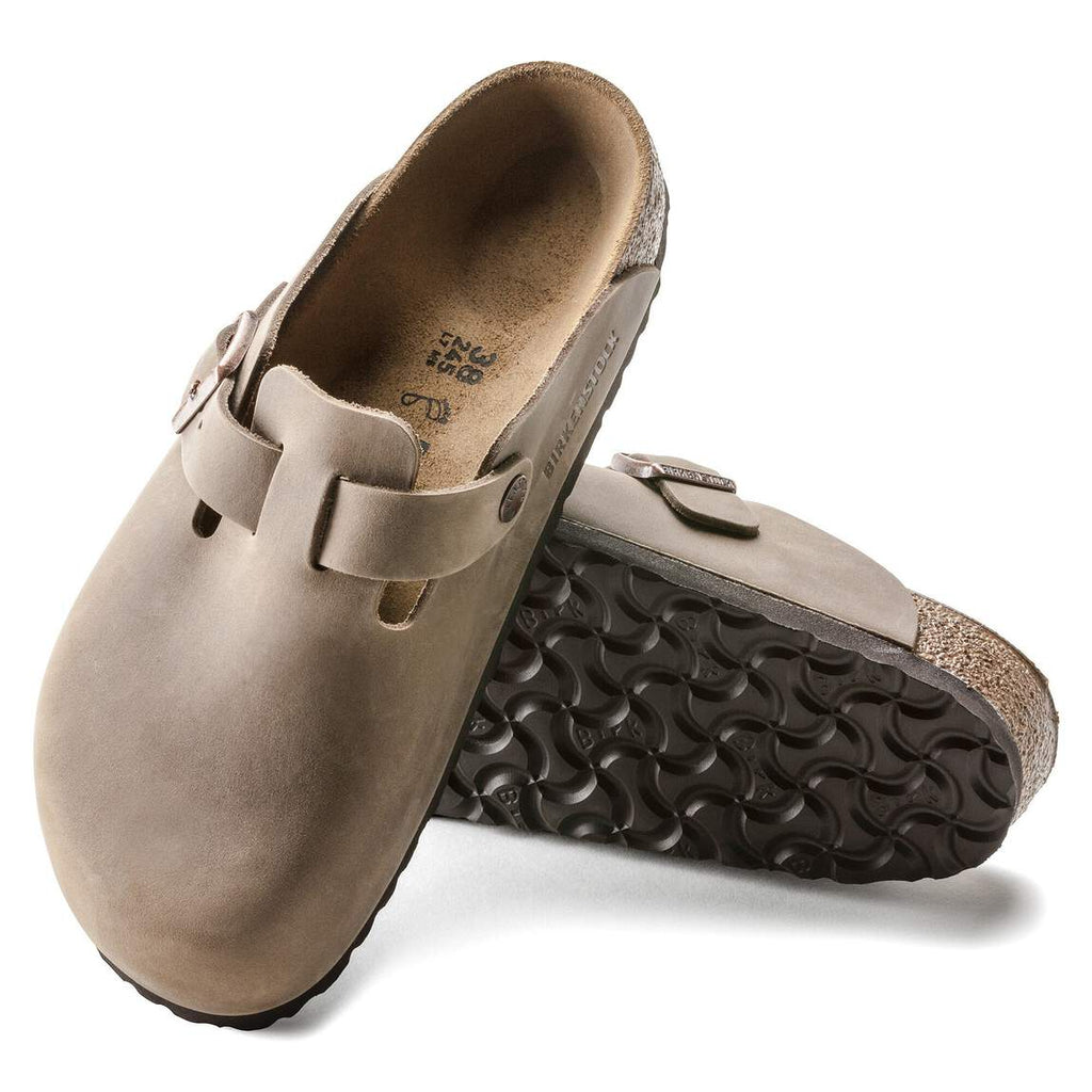 Sabots BIRKENSTOCK Boston Cuir huilé Tabacco Brown