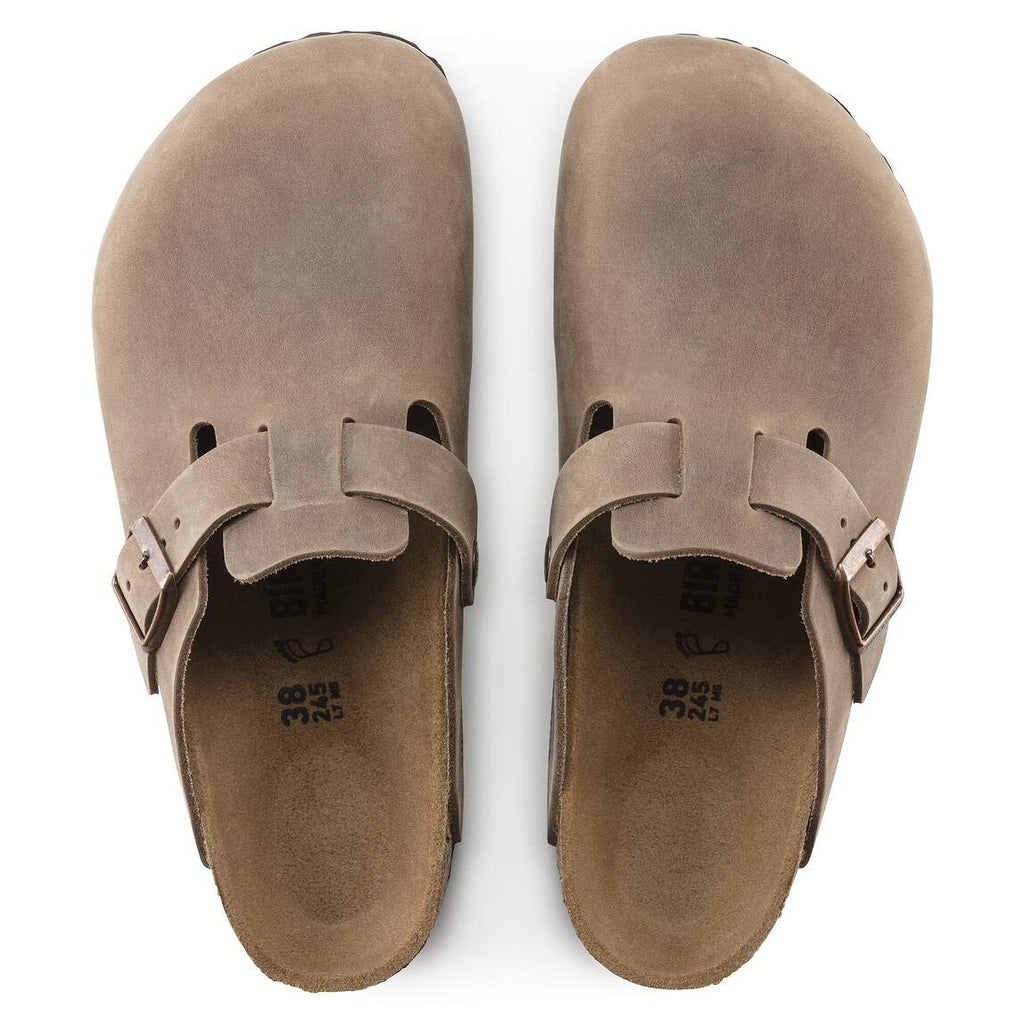 Sabots BIRKENSTOCK Boston Cuir huilé Tabacco Brown