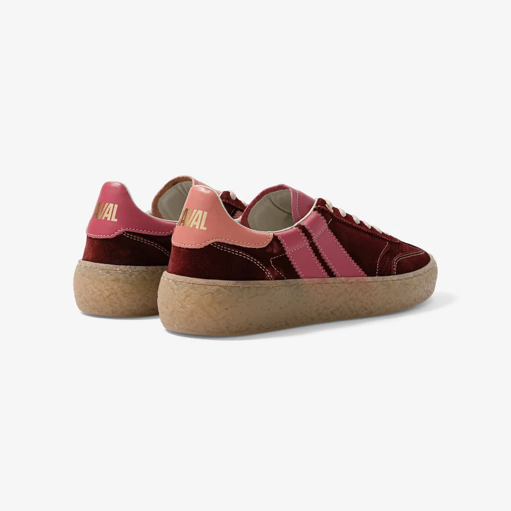 Baskets en Suède bordeaux - cheeky peony - CAVAL