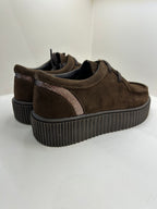 Derbies Wallabee WE DO à Plateforme Striée en Daim Marron — Look Urban-Chic