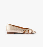 Ballerines MAISON TOUFFET Chiara cuir pailleté doré clair